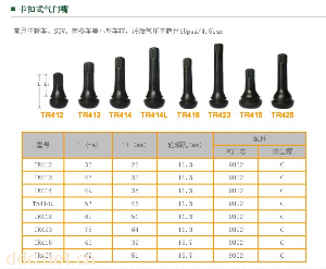 轮胎气门嘴卡扣式系列